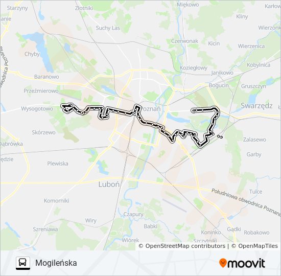 Bus 222 Route Map 222 Route: Schedules, Stops & Maps - Mogileńska (Updated)