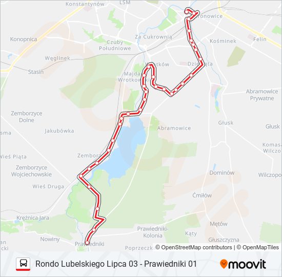 25 bus Line Map