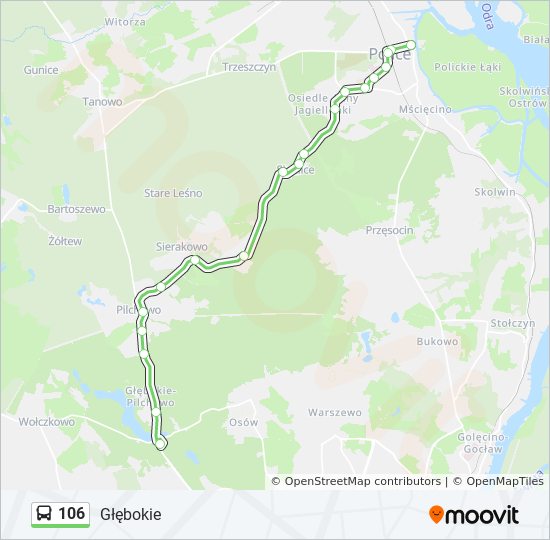 Bus 106 Route Map 106 Route: Schedules, Stops & Maps - Głębokie (Updated)