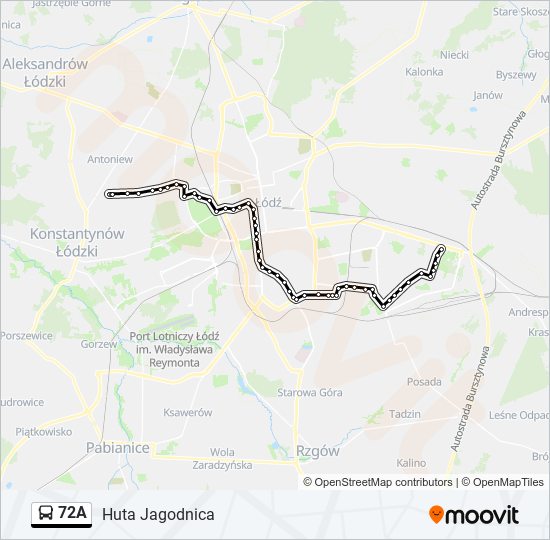 72a Route: Schedules, Stops & Maps - Huta Jagodnica (Updated)