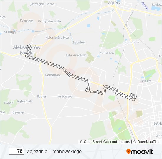 78 bus Line Map