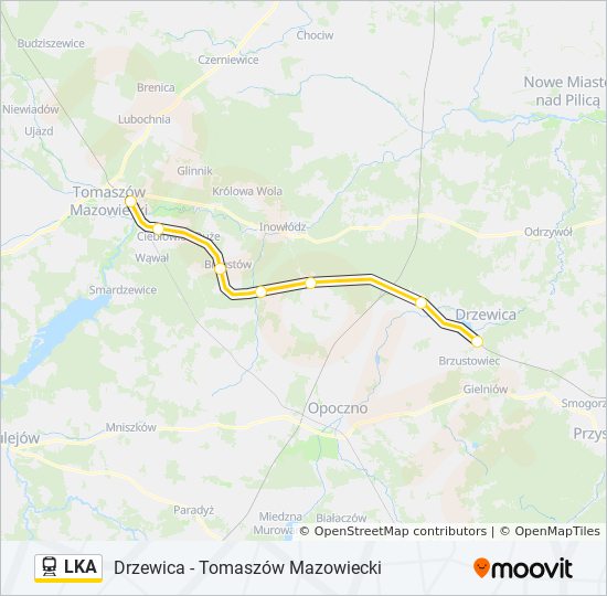 Linia lka: Rozkłady, przystanki i mapy - Tomaszów Mazowiecki (zaktualizowane)