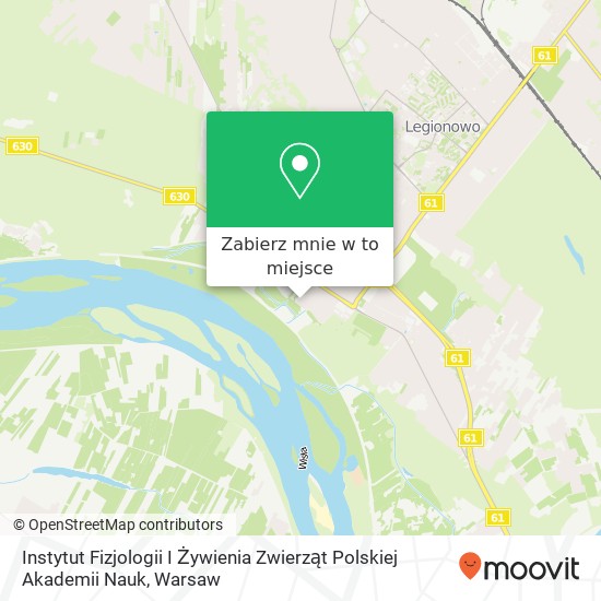 Mapa Instytut Fizjologii I Żywienia Zwierząt Polskiej Akademii Nauk