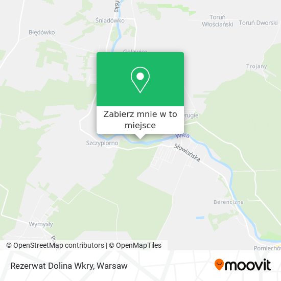 Mapa Rezerwat Dolina Wkry