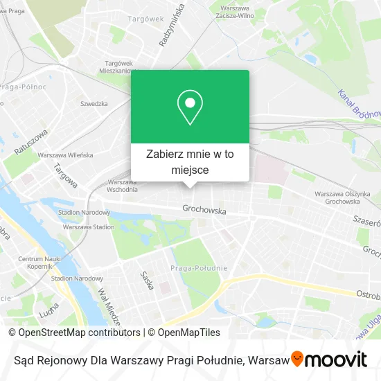 Mapa Sąd Rejonowy Dla Warszawy Pragi Południe