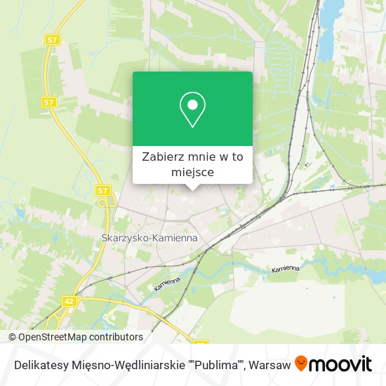 Mapa Delikatesy Mięsno-Wędliniarskie ""Publima""