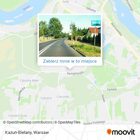 Mapa Kazuń-Bielany