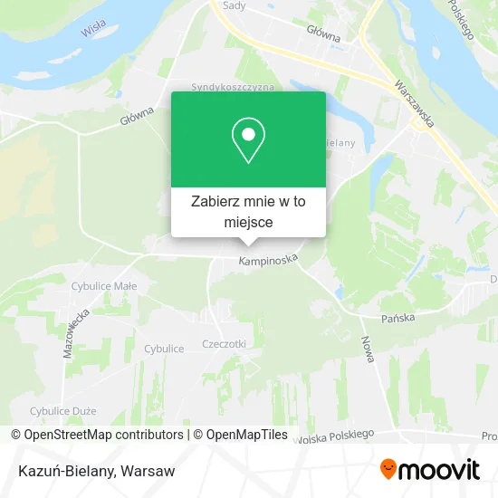 Mapa Kazuń-Bielany