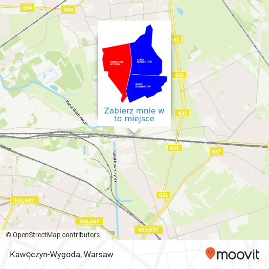 Mapa Kawęczyn-Wygoda