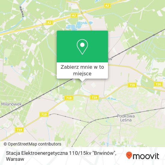 Mapa Stacja Elektroenergetyczna 110 / 15kv "Brwinów"