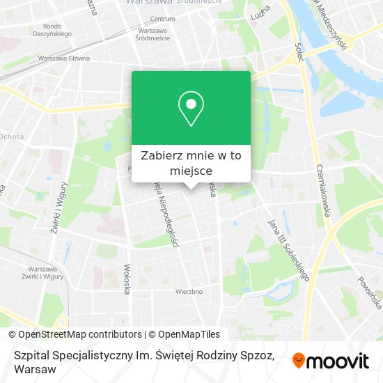 Mapa Szpital Specjalistyczny Im. Świętej Rodziny Spzoz