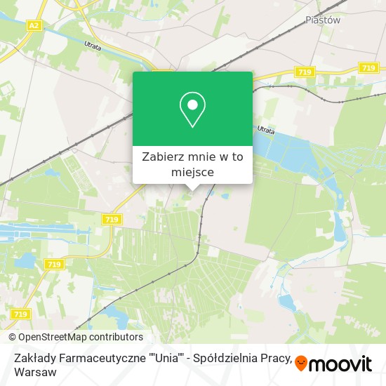 Mapa Zakłady Farmaceutyczne ""Unia"" - Spółdzielnia Pracy