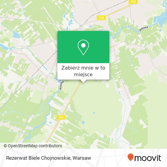 Mapa Rezerwat Biele Chojnowskie