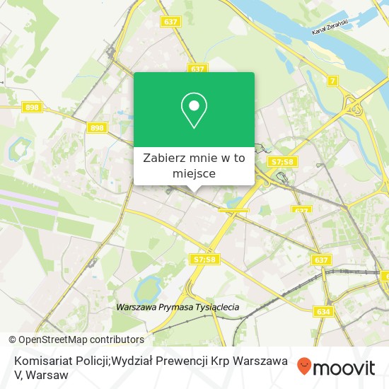 Mapa Komisariat Policji;Wydział Prewencji Krp Warszawa V