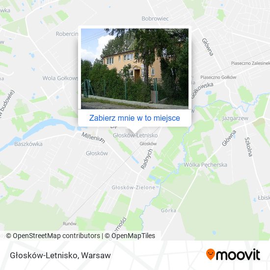 Mapa Głosków-Letnisko