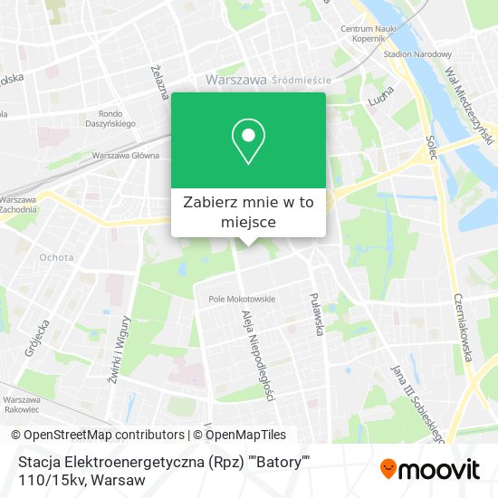 Mapa Stacja Elektroenergetyczna (Rpz) ""Batory"" 110 / 15kv