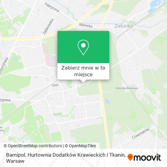 Mapa Bamipol. Hurtownia Dodatków Krawieckich I Tkanin