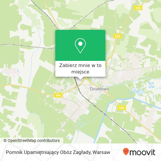 Mapa Pomnik Upamiętniający Obóz Zagłady