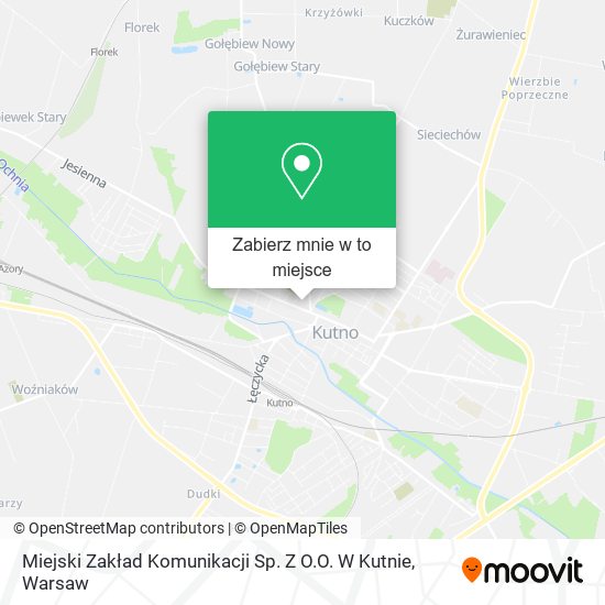 Mapa Miejski Zakład Komunikacji Sp. Z O.O. W Kutnie