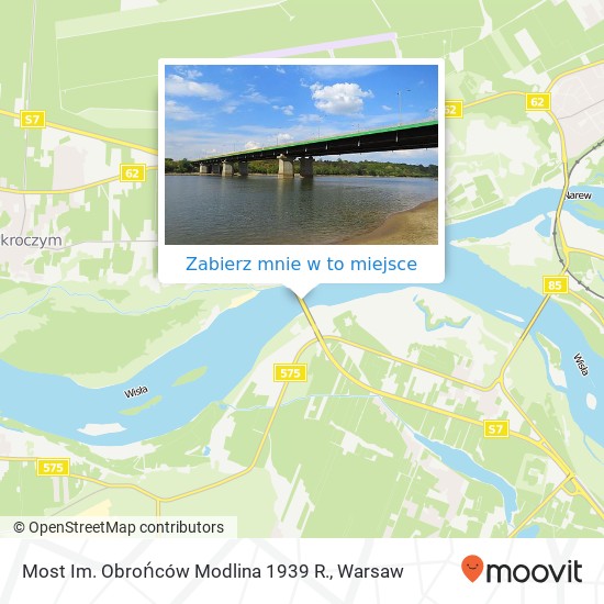 Mapa Most Im. Obrońców Modlina 1939 R.