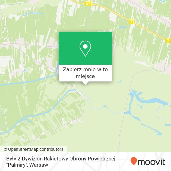 Mapa Były 2 Dywizjon Rakietowy Obrony Powietrznej "Palmiry"