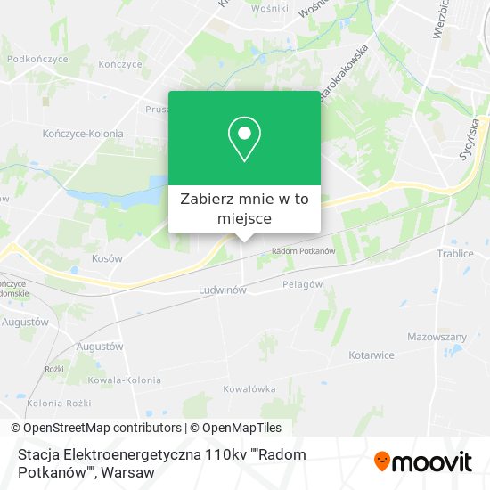 Mapa Stacja Elektroenergetyczna 110kv ""Radom Potkanów""