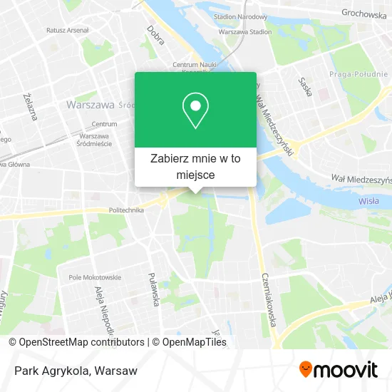 Mapa Park Agrykola