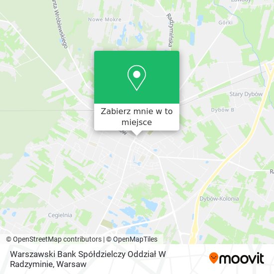 Mapa Warszawski Bank Spółdzielczy Oddział W Radzyminie