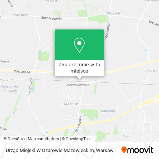 Mapa Urząd Miejski W Ożarowie Mazowieckim