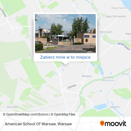 Mapa American School Of Warsaw