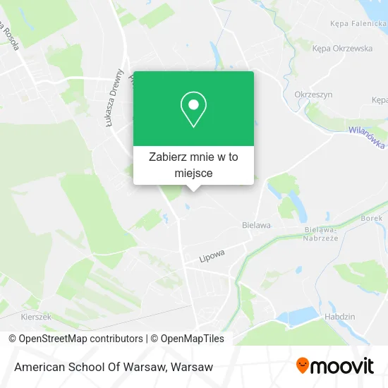 Mapa American School Of Warsaw