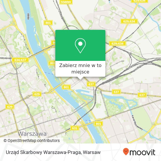 Mapa Urząd Skarbowy Warszawa-Praga