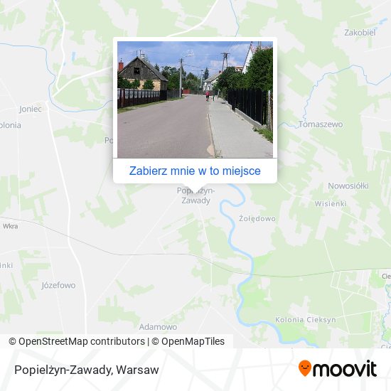 Mapa Popielżyn-Zawady