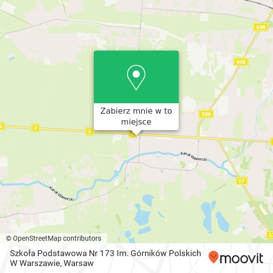 Mapa Szkoła Podstawowa Nr 173 Im. Górników Polskich W Warszawie