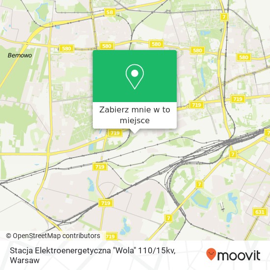 Mapa Stacja Elektroenergetyczna "Wola" 110 / 15kv