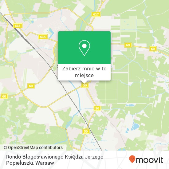 Mapa Rondo Błogosławionego Księdza Jerzego Popiełuszki