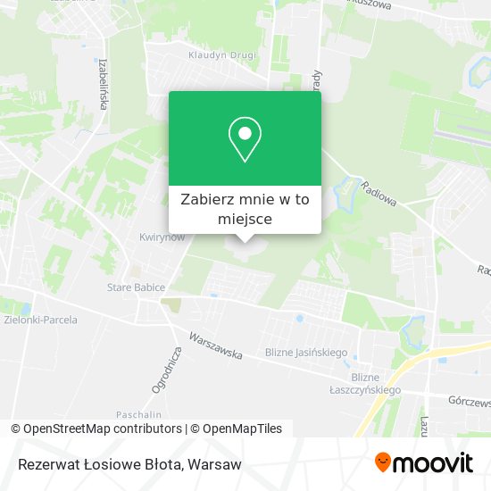 Mapa Rezerwat Łosiowe Błota