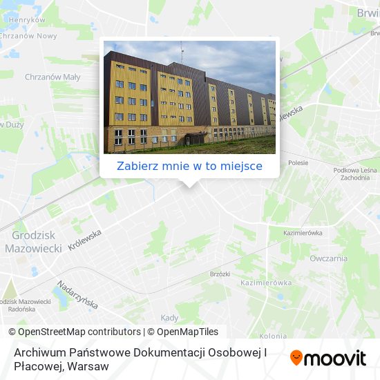 Mapa Archiwum Państwowe Dokumentacji Osobowej I Płacowej