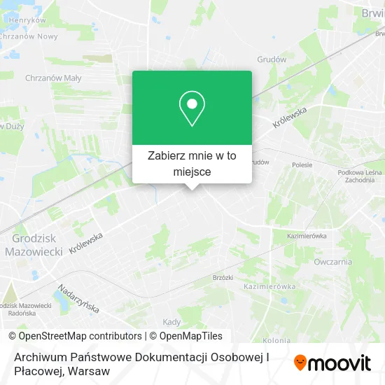 Mapa Archiwum Państwowe Dokumentacji Osobowej I Płacowej