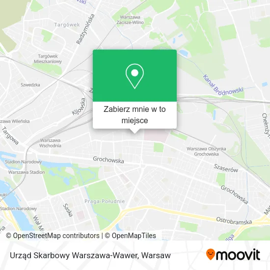 Mapa Urząd Skarbowy Warszawa-Wawer