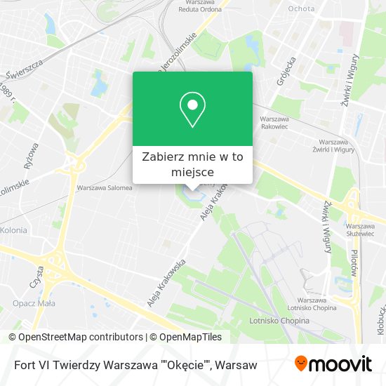 Mapa Fort VI Twierdzy Warszawa ""Okęcie""