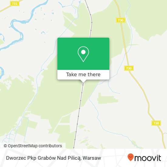 Mapa Dworzec Pkp Grabów Nad Pilicą