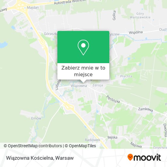 Mapa Wiązowna Kościelna