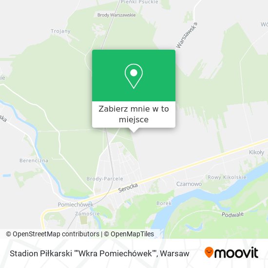 Mapa Stadion Piłkarski ""Wkra Pomiechówek""