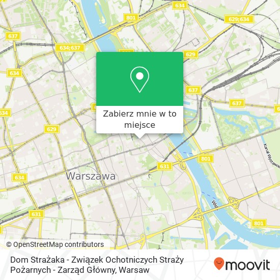 Mapa Dom Strażaka - Związek Ochotniczych Straży Pożarnych - Zarząd Główny