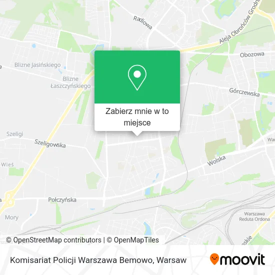 Mapa Komisariat Policji Warszawa Bemowo