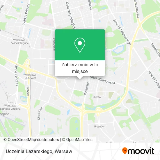 Mapa Uczelnia Łazarskiego
