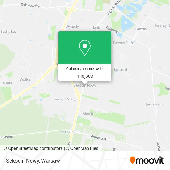 Mapa Sękocin Nowy