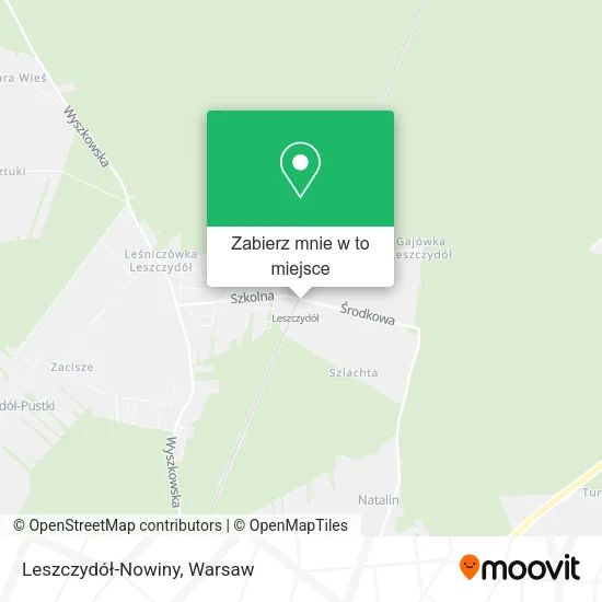 Mapa Leszczydół-Nowiny