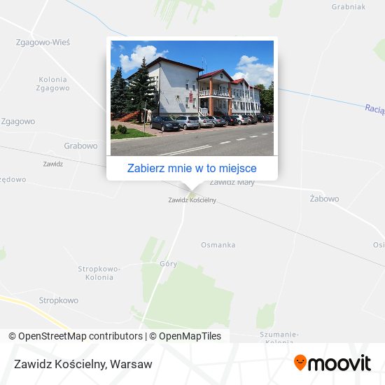 Mapa Zawidz Kościelny